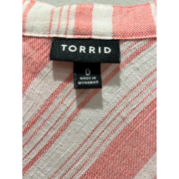 Torrid Harper Gauze Fabric Lightweight Breathable Summer Vacation Blouse 0 - Picture 3 of 8